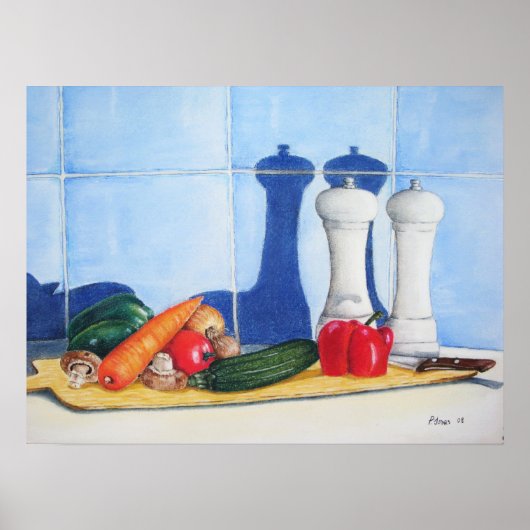 nog leven op het gebied van het schilderen van gro poster (Voorkant)