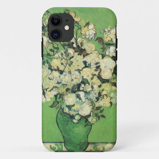 Nog leven - Roze rozen in een Vase, van Gogh Case-Mate iPhone Case (Achterkant)