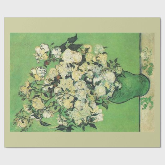 Nog leven - Rozen in een Vase, Van Gogh Cadeaupapier (Vlak)