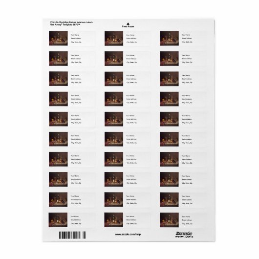  nog-leven-schilderingadreslabel etiket (Full Sheet)