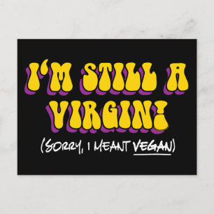 Nog Maagd - Ik Bedoelde Vegan! Grappige Vegetarisc Briefkaart