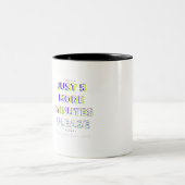 Nog maar 5 minuten tweekleurige koffiemok (Center)