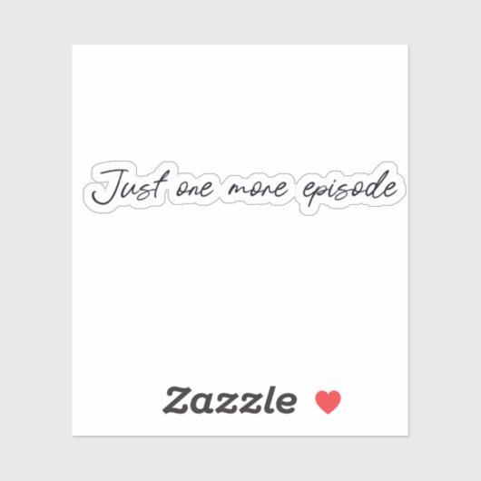 Nog maar één aflevering sticker (Vel)
