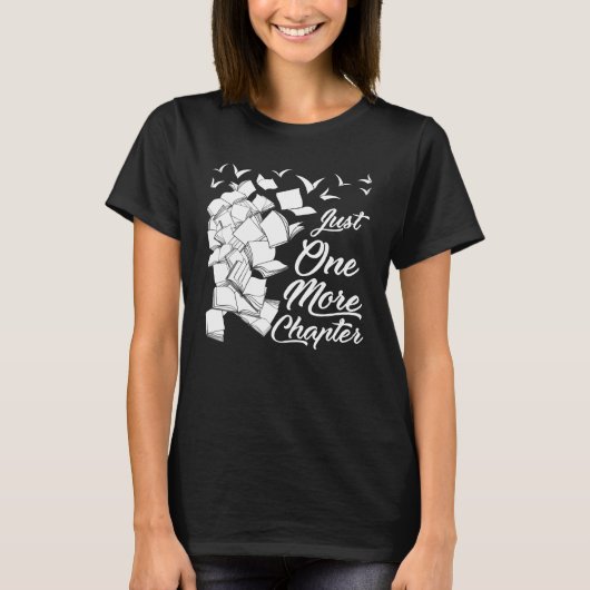 Nog maar één hoofdstuk: grappige leescadeautjes t-shirt (Voorkant)