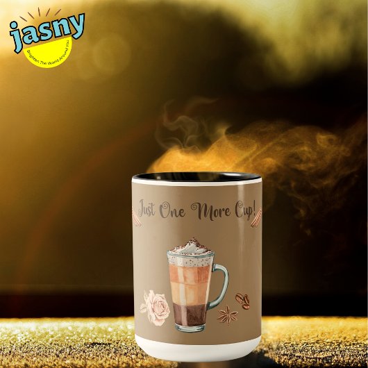 Nog maar één keer tweekleurige koffiemok