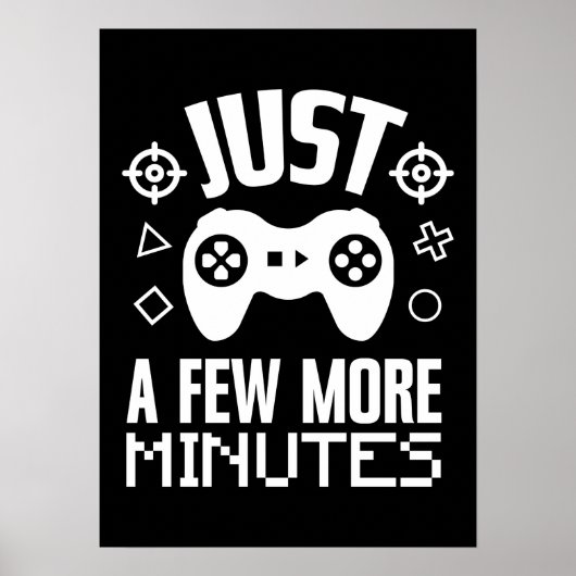 Nog maar een paar minuten, grappige games, gamer-P Poster (Voorkant)