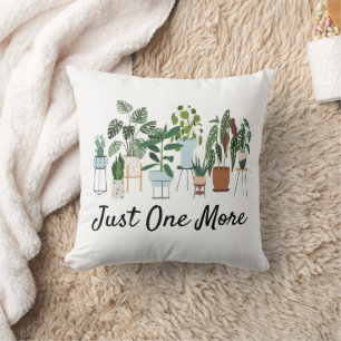 Nog maar één plant-shirt, plantendame tuinieren  kussen