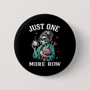 Nog maar één rij gehaakte skelet gehaakt breien ronde button 5,7 cm