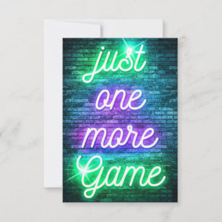 Nog maar één spelletje RSVP kaartje