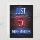 Nog maar vijf minuten voor games save the date (Voorkant)