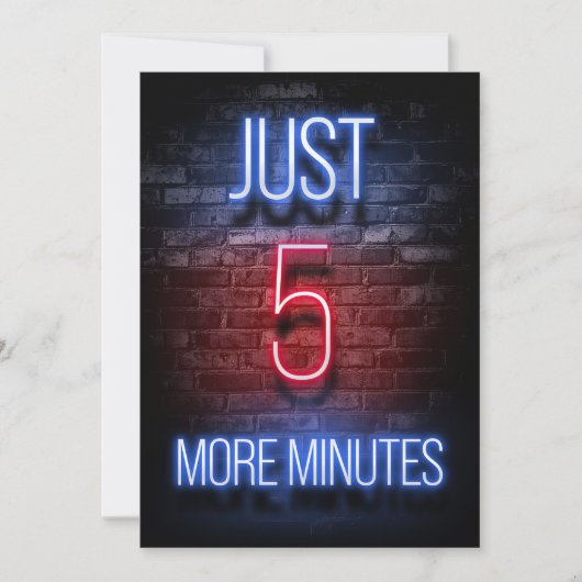 Nog maar vijf minuten voor games save the date (Voorkant)