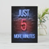 Nog maar vijf minuten voor games save the date (Staand voorkant)