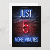 Nog maar vijf minuten voor games save the date (Voorkant / Achterkant)