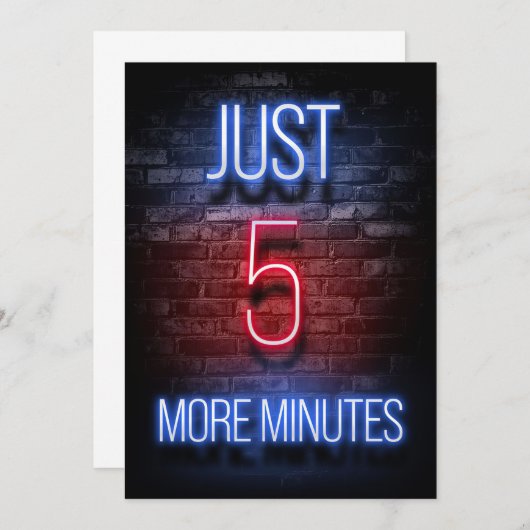 Nog maar vijf minuten voor games save the date (Voorkant / Achterkant)