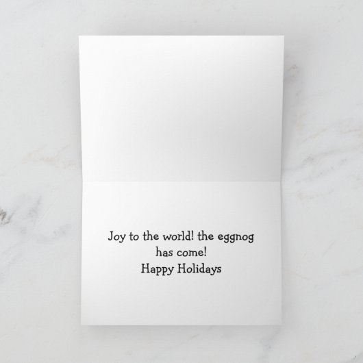 Nog-Man drink eierpunch Kerst Kaart (Binnen)