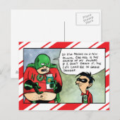 Nog-Man drink eierpunk Kerst Briefkaart (Voorkant / Achterkant)