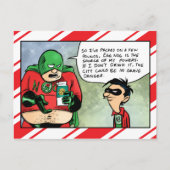 Nog-Man drink eierpunk Kerst Briefkaart (Voorkant)