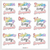 Nog meer neurodivergente superkrachten sticker (Vel)