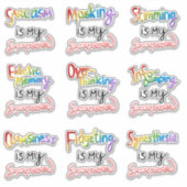 Nog meer neurodivergente superkrachten sticker (Voorkant)