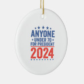 Nog minder dan 70 voor President 2024 Keramisch Ornament (Rechts)