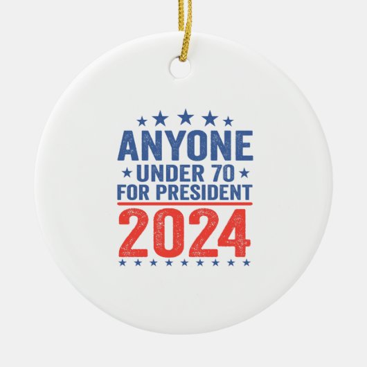 Nog minder dan 70 voor President 2024 Keramisch Ornament (Voorkant)