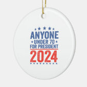 Nog minder dan 70 voor President 2024 Keramisch Ornament (Links)