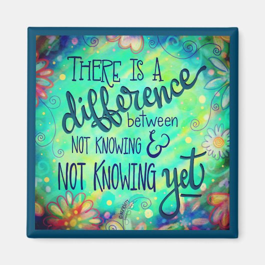 Nog niet bekend Bloemenblauwe Inspirivity Magnet (Voorkant)