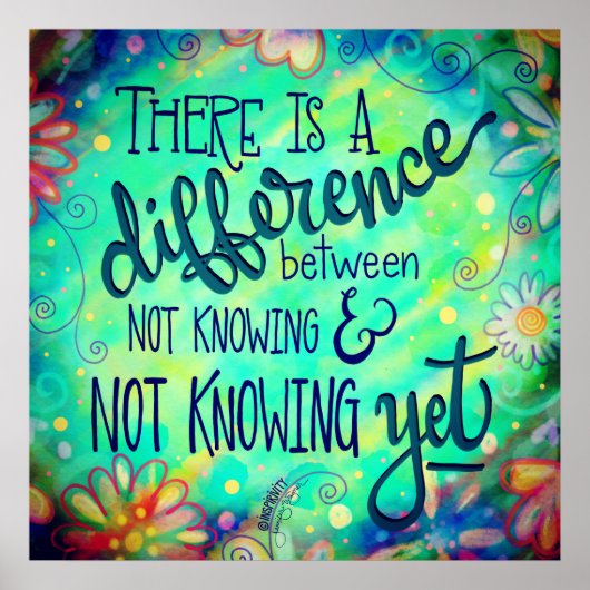 Nog niet bekend Inspirerende Quote-inspiratie Poster (Voorkant)