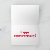 Nog niet dood! Grappige Happy Cancerversary Kaart (Binnen)