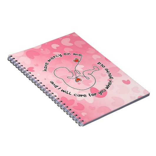 Nog niet geboren Baby Prolife Fetus heeft Mercy Lo Notitieboek (Rechterzijde)