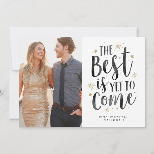 Nog niet in het nieuwjaar van de feestdag feestdagenkaart (Voorkant)