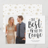 Nog niet in het nieuwjaar van de feestdag feestdagenkaart (Voorkant / Achterkant)