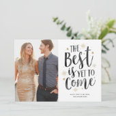 Nog niet in het nieuwjaar van de feestdag feestdagenkaart (Staand voorkant)