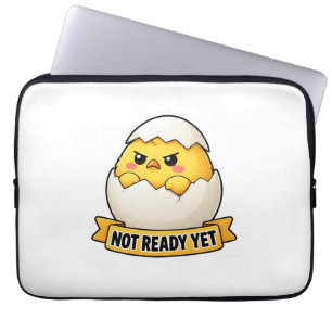 Nog Niet Klaar Grappige Kuiken Meme Laptop Sleeve
