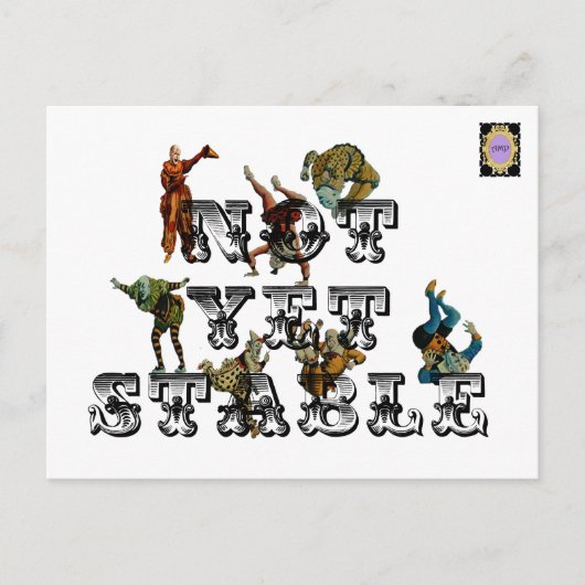 Nog niet stabiel briefkaart (Voorkant)