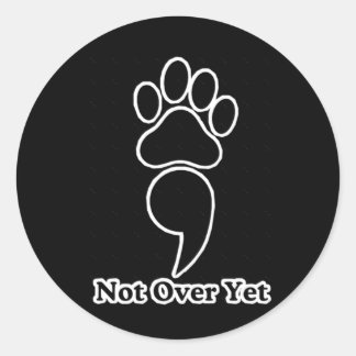 Nog niet voorbij Paw Print Sticker