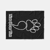 Nog niet voorbij Paw Print Sticker Fleece Deken (Voorkant (Horizontaal))