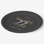 nog nooit zo goed goud verjaardagsfeestje gekeken papieren bordje (Gekanteld)