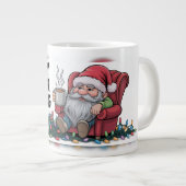 "Nog Only Santa" Grote Koffiekop (Voorkant rechts)