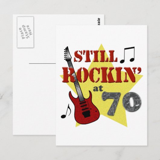 Nog Rockin bij 70 Briefkaart (Voorkant / Achterkant)