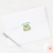 Nog Slaperige Kikker Sticker Schattige Gappende Ki (Envelop)