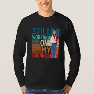 Nog steeds aan het werk met mijn landings Broken B T-shirt