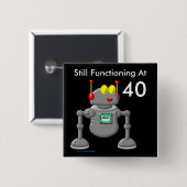 Nog steeds actief op 40 vierkante button 5,1 cm (Voorkant /achterkant)