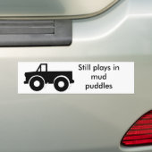 Nog steeds afgespeeld in modderpudels (4W/h) Bumpersticker (Op auto)