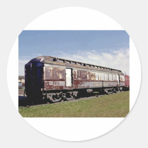 Nog steeds afgespeeld met treinen ronde sticker