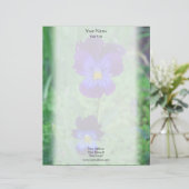 Nog steeds Alive Pansies Letterhead Persoonlijk Briefhoofd (Staand voorkant)
