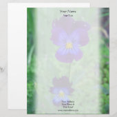 Nog steeds Alive Pansies Letterhead Persoonlijk Briefhoofd (Voorkant / Achterkant)