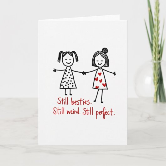 Nog Steeds Beste Vriendinnen Rare En Perfecte Kaar Kaart (Voorkant)