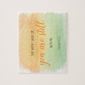 nog steeds bij mij Psalms Bible Quote Waterverf Legpuzzel (Verticaal)