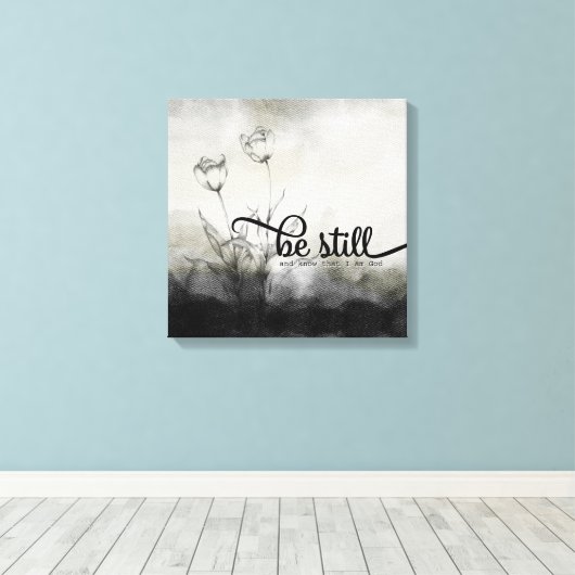 Nog steeds bijbelprijsopgave met Tulks Canvas Afdruk (Insitu (Houten vloer))